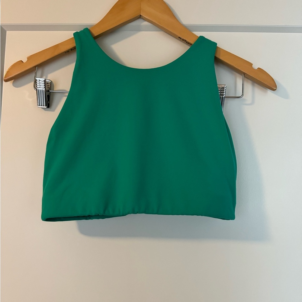 Athleta hyper focused high neck bra A-C in high teal